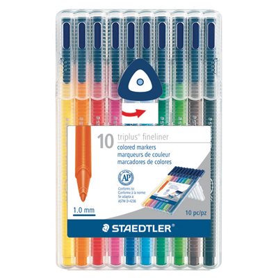 Set of 10 colored markers