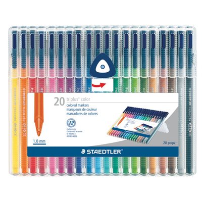 Set of 20 colored markers