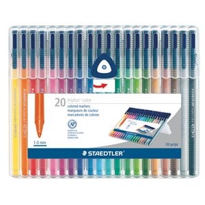 Set of 20 colored markers