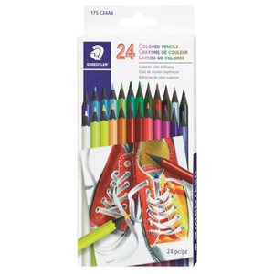 Ensemble de 24 crayons de couleur