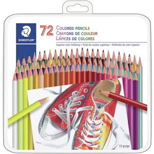 Ensemble de 72 crayons de couleur