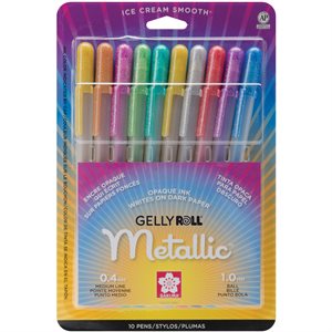 HJ gelly roll metallic pen set 10