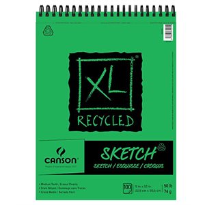 Drawing recycled pad XL 9x12 70lbs