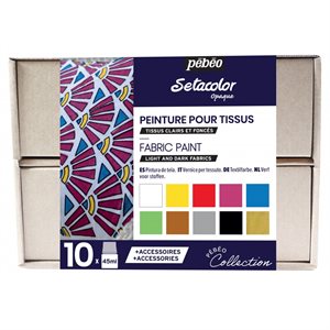 Setacolor collection storage box 10x45ml (Color 1)
