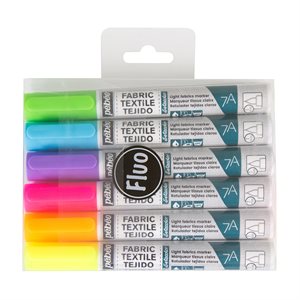 7A markers set of 6 markers of 1mm fluorescent colors