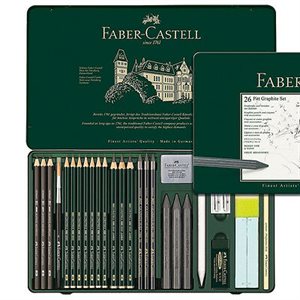 FAB graphic pencil pitt metallic case 26pcs