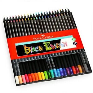 Ensemble de 24 crayons couleurs - Black edition