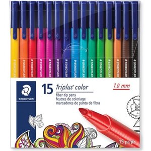 Set of 15 fiber-tip pens Triplus