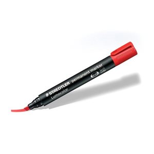 Lumocolor chisel tip red marker