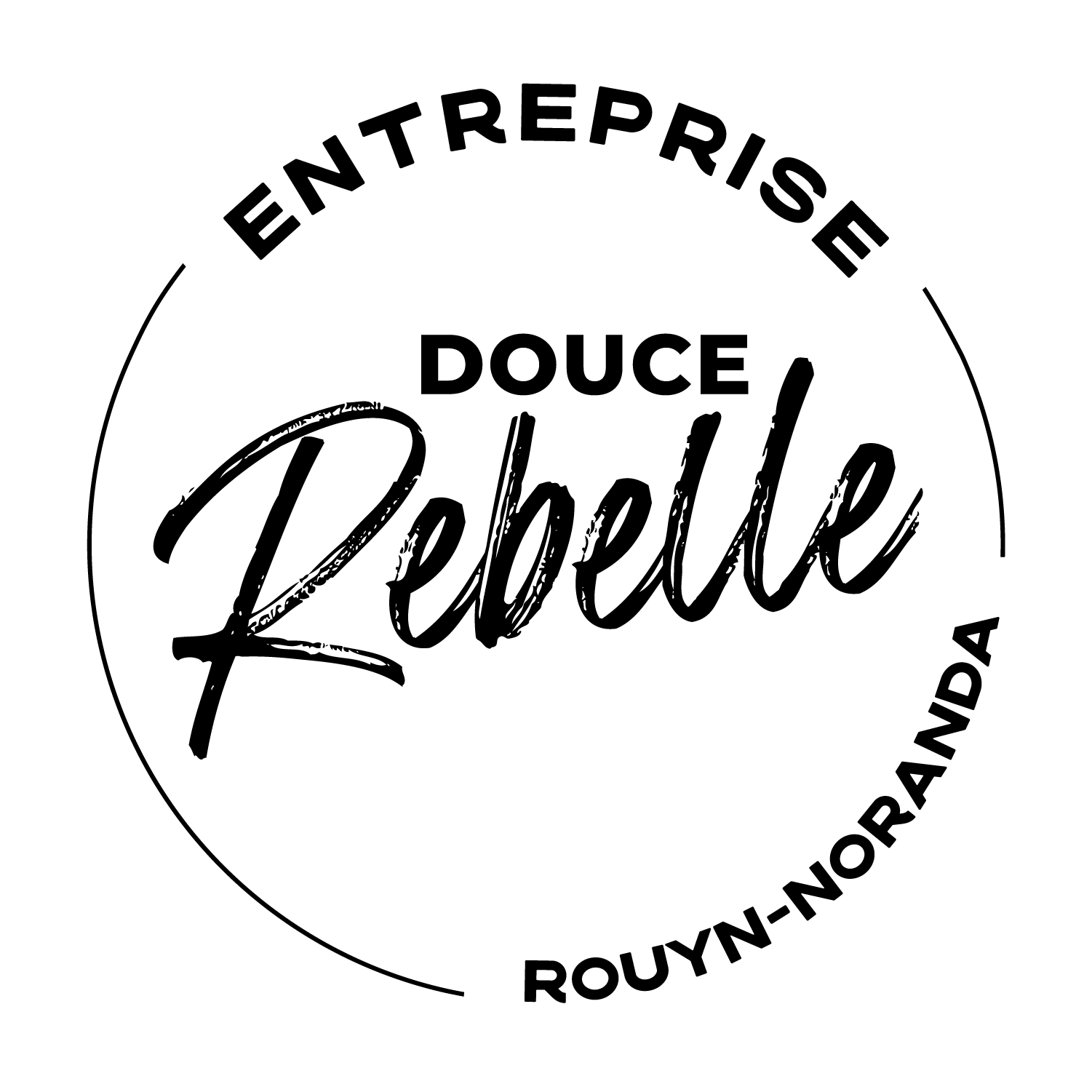 BadgeRNDouce rebelle_Entreprise_Noir
